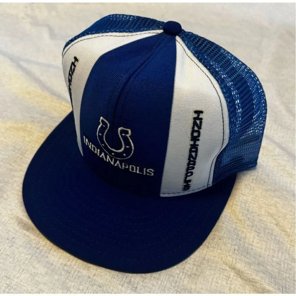 Indianapolis Colts Hat Cap AJD Lucky Stripe Snapback Vintage